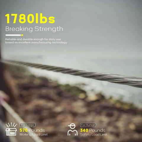 Close-up of 600 Ft One Eighth Inch T316 Stainless Steel Aircraft Cable For Deck Railing Kit And DIY Balustrades, 1780lbs strength.