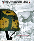 Badass Reference To WWII German Camo Helmets With Hella Full Color Photos Of Painted And Textured Patterns For Serious Collectors And Military History Buffs Who Dig Authentic War Gear, featuring a close-up of a German camouflage helmet.