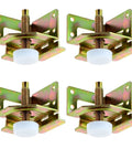 Solid Steel Adjustable Furniture Leg Levelers Set 10 Pieces Heavy Duty Feet with golden base and anti shake protectors