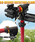 Heavy Duty Bike Repair Stand With 360 Degree Clamp Portable Aluminum Work Stand Supports Up To 110 Lbs Tool Tray Rotating Clamp Red