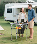 Folding Camping Table With Aluminum Build 24 Inch By 16 Inch Portable Table Lightweight Yet Sturdy Waterproof For Outdoor Use