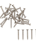 Metal screws for Beefy Heavy Duty Hidden Door Hardware; essential for installation of wood secret door bookcase and concealed bookcase system.