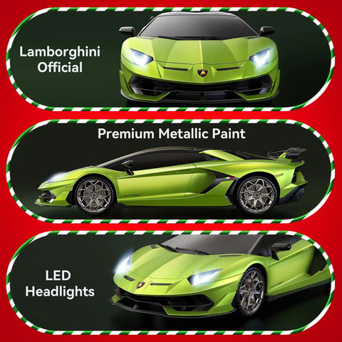 Officially Licensed Lamborghini Remote Control Car 1 to 16 Scale With Dual Batteries For Longer Run Time Realistic Headlights