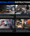 Installation steps for Rear Wheel Bearing And Hub Assembly For Audi And Volkswagen Cars With ABS 5 Lug 2 Pack That Fits Your Ride Q3 TT Arteon Beetle CC Eos Golf GTI Jetta Passat And More