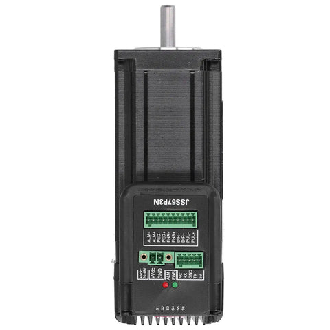 Built Different Integrated Closed Loop Stepper Motor With Zero Drama Thermal Management and Rock Solid Step Accuracy for Serious Engineering Applications and Pro Motion Projects, top view with connectors.