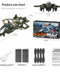 RC Plane For Beginners And Kids With Altitude Hold Gyro Stabilization 3D Stunt Flips fighter jet style with accessories