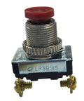 Push Button Switch SPST Momentary On Off 3A 120V AC With Screw Terminals Red Button Panel Mount 1/2 Inch Hole Nut Included