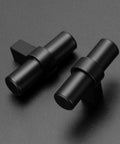 30 Pack Matte Black Stainless Steel Cabinet Knobs And Dresser Drawer Pulls T Bar Closet Knobs showcasing modern finish on black surface