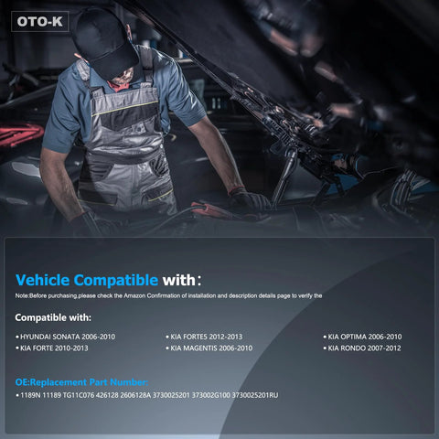 Mechanic inspecting vehicle compatible with Beefed Up Premium Replacement Alternator 110A 12V For Hyundai and Kia models