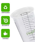 Mess Free Resin Mixing Cups 20 Pack 16 Ounce Clear Plastic Graduated Epoxy Mixing Cups For Paint Resin Stain And Cooking