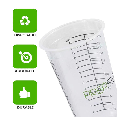 Mess Free Resin Mixing Cups 20 Pack 16 Ounce Clear Plastic Graduated Epoxy Mixing Cups For Paint Resin Stain And Cooking