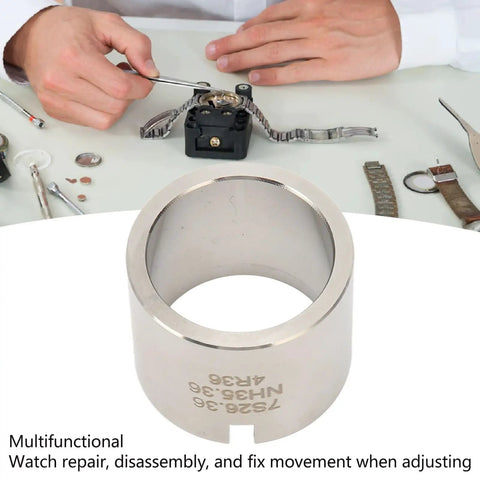 Watch Movement Holder For 36 7S26 7S36 4R Movements with tools and stainless steel base in watchmaker setting