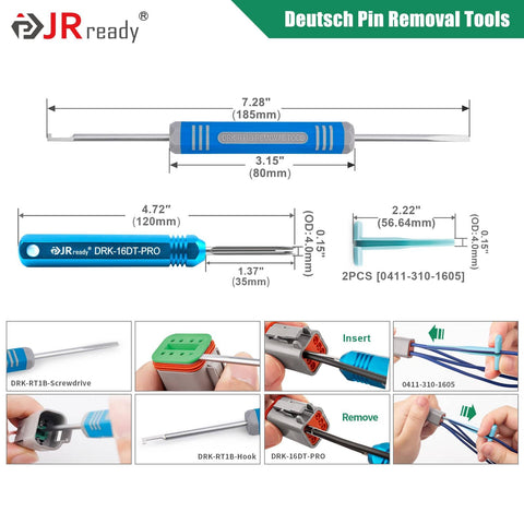 Deutsch DT Connector Kit IP68 Waterproof Beefed Up All In One 2 To 12 Pin Cavities With ACT M202 Adjustable Crimp Tool tools overview