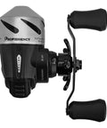 Sniper Economy Micro Spincast Reel With Clam Pack And Stainless Steel Cone, Lightning 6.2:1 Gear Ratio, 25 IPT, side view