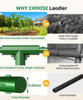 Comparison of U Shape Cucumber Trellis For Raised Beds Garden Arch Metal Plant Support components with stable cross-shape connector.
