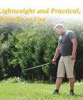 Man using 360 Degree Flexible Magnetic Flashlight And Telescoping Magnetic Pickup Tool Kit in garden