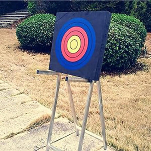 Backyard Archery Target For Youth, Kid Friendly EVA Foam on stand outdoors, lightweight and waterproof for indoor or outdoor use.