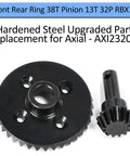 Beefed Up Hardened Steel Front And Rear Ring Gear Set 38T Pinion 13T 32P Bevel Gear For 1 10 Scale RC RBX10 RYFT Upgrade Axles Easy Bolt On Replacement
