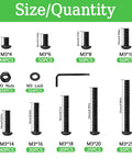 Assorted M3 bolts, nuts, washers, and hex wrench in M3 Screw And Nut Hardware Kit with sizes and quantities labeled.