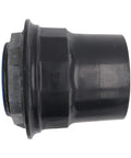 3 Inch Knockout Hub Connector For EMT And Rigid Conduit Wiring Featuring PVC Coated Zinc Body With Gray Finish and Insulated Throat side view