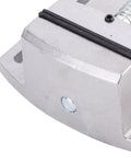 Heavy Duty Drill Press Vise Built Rock Solid For Woodworking Milling Tasks Bench Top Setup showing aluminum base and gripping jaw.
