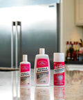 Real Deal Carnauba Wax Kitchen And Bath Polish Removes Scratches Stains Water Spots Protects Fiberglass Marble Acrylic Ceramic Chrome Stainless Steel 16 Oz Jar on countertop.