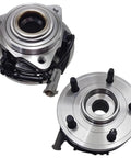 Two Pack Beefed-Up Front Wheel Bearing Hub Assembly 513234 For Jeep Grand Cherokee Commander 2005 2006 2007 2008 2009 2010 4WD RWD Front Left And Right With ABS Sensor 5 Bolt Replacement Kit.