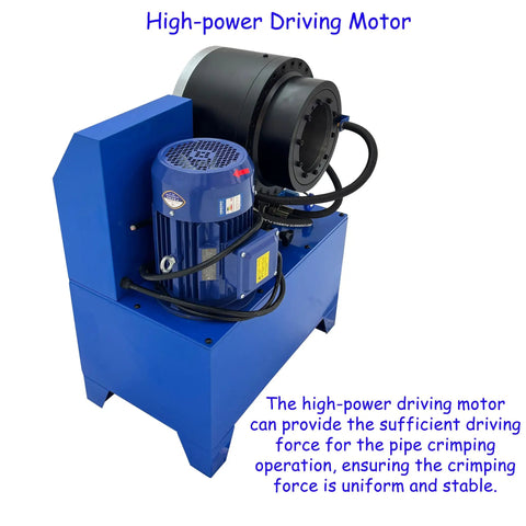 IntsuPimai 4Kw Electric Hydraulic Hose Crimper with 14 Dies, featuring high-power motor for reliable crimping stability.