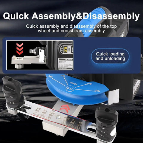 Hassle Free Automatic Copper Tube Bending Machine showing quick assembly features and adjustable settings for precise bends.