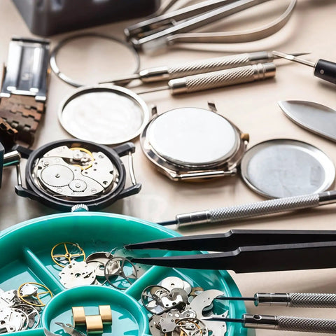 Colorful 5 Layer Watch Parts Storage Box Organizer For Movement Screws And Components, Round Plastic Watch Repair Tray Holder