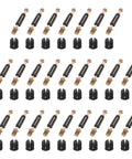 25 Pack Black Cam Lock Screws M6x40mm Zinc Alloy And Plastic Furniture Hardware Connectors arranged neatly for assembly use.