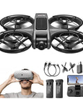 Dope FPV Drone With VR Goggles For Beginners 1080P HD Camera Quadcopter With 360 Degree Flips Brushless Motors optical accessories