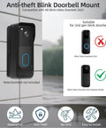 Adjustable Doorbell Mount For Blink Video Doorbell Camera 2nd Gen No Drill Adhesive Or Included Hardware Renters Friendly Black