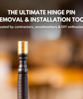 No Sweat Door Hinge Pin Remover And Install Set With Heavy Duty Steel Face Hammer and smooth operator dual tip spring punch for precise usage.