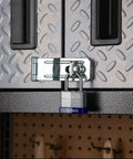 Heavy Duty Swivel Hasp With Turning Padlock Mount Hidden Mounting Screws Weather Resistant Easy Install Mounting Hardware Included