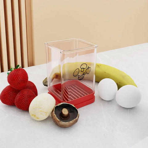 Fruit Slicer Cup Speed Cutter For Strawberries Bananas Grapes Eggs Stainless Steel Cutter Inside Portable Kitchen Gadget