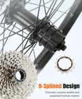 9 Pcs Bike Cassette Spacer Kit Aluminum Alloy Flywheel Washers Six Thicknesses For 7 8 9 10 11 Speed Cassettes on wheel