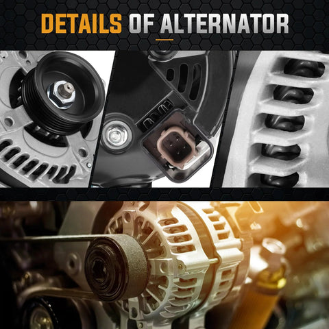 130 Amp 12V 6 Groove Pulley Alternator Replacement For 3.5L Honda Pilot 2012 2013 2014 2015 Ridgeline 2012 2013 2014 Odyssey