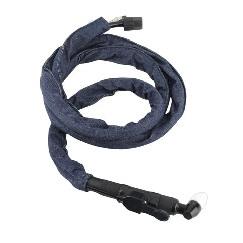 Straight Handle Plasma Cutter Torch Head for 40A and 50A Plasma Cutters PT 31 Compatible coiled blue fabric wrapped replacement part