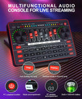 All-In-One Podcast Studio Bundle With Audio Mixer And Sound Card featuring G3 audio interface with controls and live streaming features.