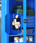 Heavy Duty Rolling Tool Chest And Garage Storage Cabinet Built Like A Tank With Thick Cold Rolled Steel And Multiple Drawers with tools and bins.