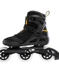 Macroblade 100 3WD Men's Fitness Inline Skates with high cuff, black and saffron yellow, breathable mesh upper