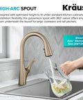 Dual Function Pull Down Kitchen Faucet With 18 Inch Reach Hose Aerated Stream For Filling Large Pots And Heavy Duty Spray single handle.