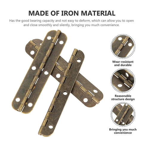 Heavy Duty Self Closing Reversible Door Hinge Set With 20 Long Piano Hinges For Cabinets Wardrobes Lids Jewelry Boxes