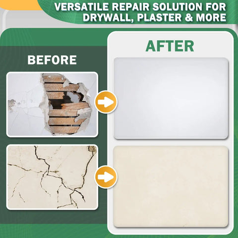 12 Inch By 12 Inch Drywall Repair Patch Kit With Heavy Duty Self Adhesive Mesh For Large Holes And Ceiling Cracks Quick And Easy Wall Patch Repair Kit For Fast Home Fixes before and after usage.