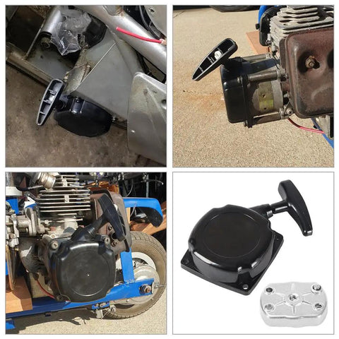 Pull Start Recoil Kit For 2 Stroke Pocket Rockets And Mini Dirt Bikes Replacement Claw Pawl Gear Set For 33cc 43cc 47cc 49cc 50cc Motors Fits ATVs Gas Scooters And Mini Choppers