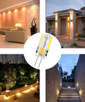 Image of G4 LED Bulbs 12V AC/DC Bi-Pin Base For Landscape Lighting Non Dimmable 3W 2700K Warm White in various lighting setups