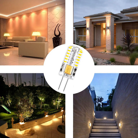 Image of G4 LED Bulbs 12V AC/DC Bi-Pin Base For Landscape Lighting Non Dimmable 3W 2700K Warm White in various lighting setups