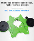 Ultimate 15 Piece Diamond Hole Saw Kit With Double Suction Jig Fits All Sizes From 6 To 50mm For Smooth Drilling On Tile Glass Marble Granite Porcelain And Ceramic Without Slipping Or Cracking In Wet Or Dry Conditions double suction jig with two black cups