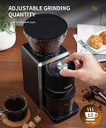 Kidisle Conical Burr Coffee Grinder With 35 Precision Settings Anti Static Design For Espresso Drip And French Press adjustment dial
